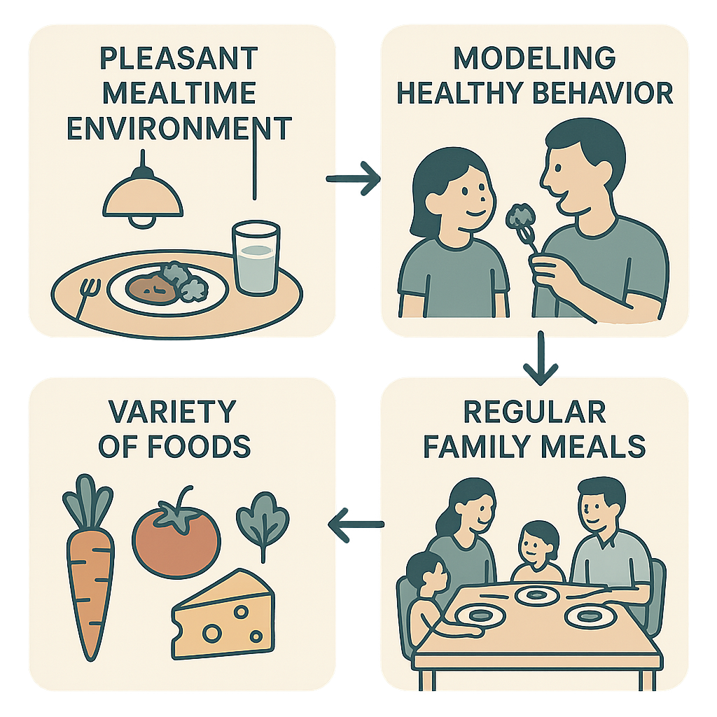 Infographic on strategies for dealing with picky eaters
