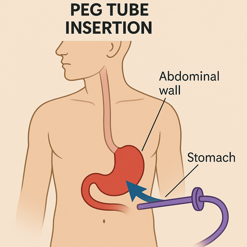 Infographic of PEG tube placement
